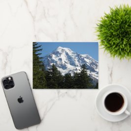 Carte De Vacances Métallisée Mont Rainier couvert par la neige