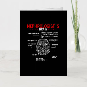 Carte De Vacances Métallisée Néphrologiste Docteur Cerveau Kidney Chirurologue