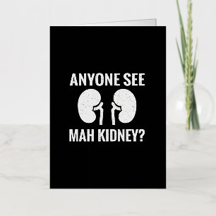 Carte De Vacances Métallisée N'Importe Qui Voir Mah Kidney Donateur Transplanta
