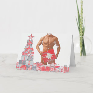Carte De Vacances Métallisée Noël SlipperyJoe Cadeaux gay pride LGBTQIA envelop