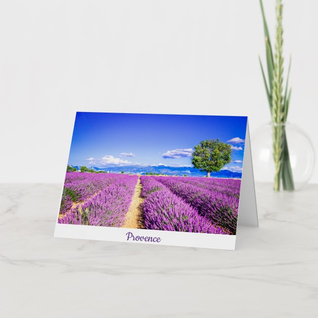 Carte De Vacances Métallisée Provence (Recto)