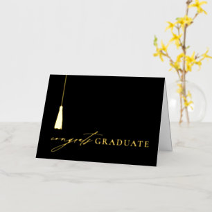 Carte De Vacances Métallisée Tassel de graduation