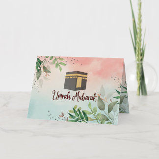 Carte De Vacances Métallisée umrah moubarak