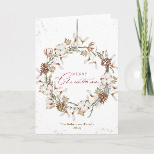 Carte de vacances minimaliste de la couronne de No