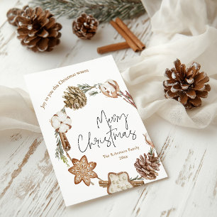 Carte de vacances minimaliste de la couronne de No