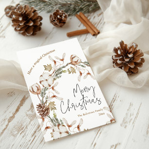 Carte de vacances minimaliste de la couronne de No