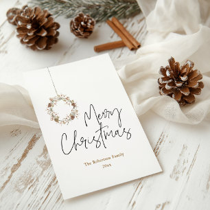 Carte de vacances minimaliste de la couronne de No