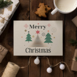 Carte de vacances minimaliste de Noël moderne