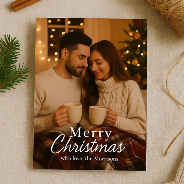 Carte de vacances minimaliste de Noël Neutre Chale (Créateur téléchargé)