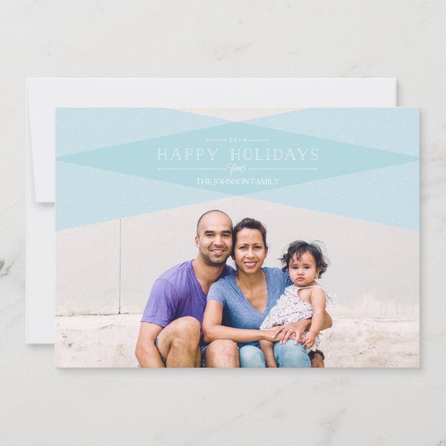 Carte de vacances moderne à carreaux (Devant)