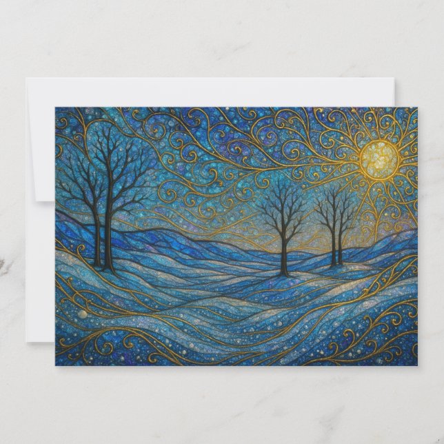 Carte de vacances moderne élégante fantaisiste uni (Devant)