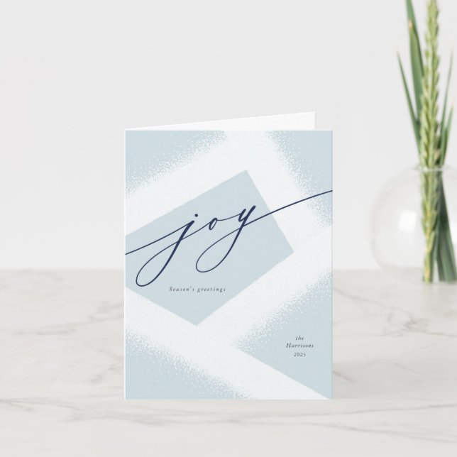 Carte de vacances moderne Joy Snowy non photo (Devant)
