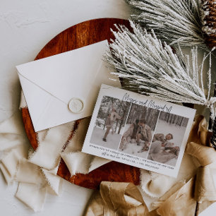 Carte de vacances moderne mariée et mariée