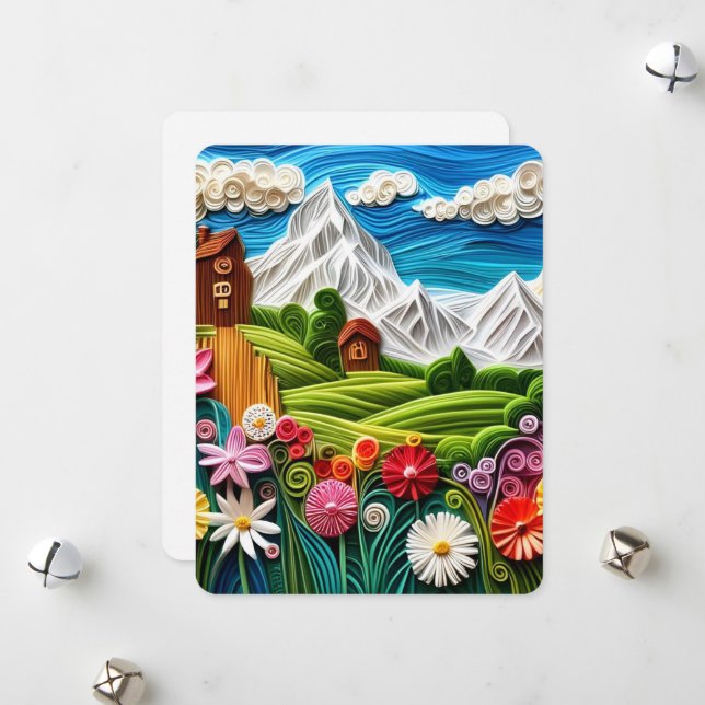 Carte de vacances nature (Devant/Arrière en situation)