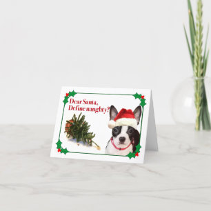 Carte de vacances Naughty Boston Terrier