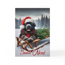 Carte de vacances Newf Père Noël de Terre-Neuve