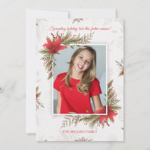 Carte de vacances Noël rouge photo Vertical