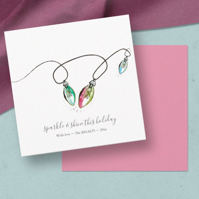 Carte de vacances Noël unique (Christmas cards unique watercolor)