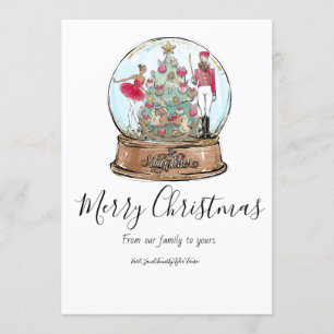 Carte de vacances Nutcracker Ballet Dancer