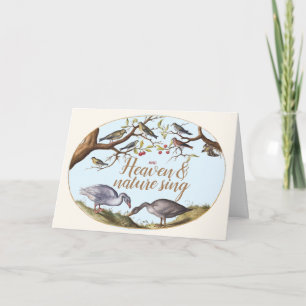 Carte de vacances Oiseaux de Noël