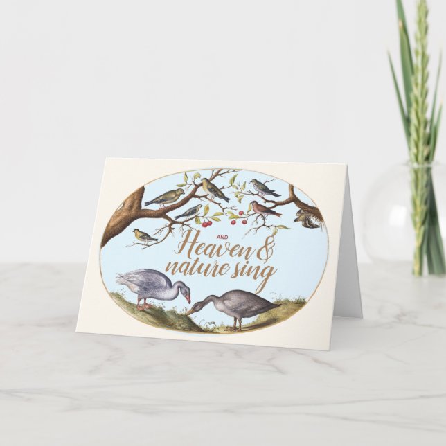 Carte de vacances Oiseaux de Noël (Devant)