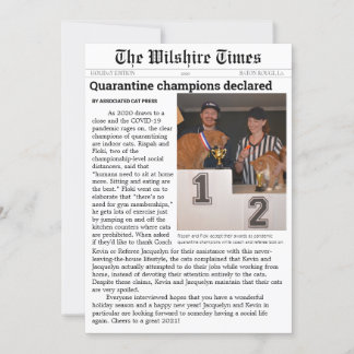 Carte de vacances ou d'annonce de journal