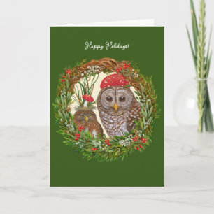 Carte de vacances Owl Friends
