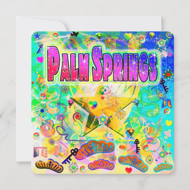 Carte de vacances Palm Springs Heure Epoch (Devant)