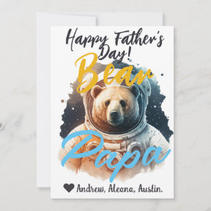 Carte de vacances Papa Bear Simple chic Noms Astro