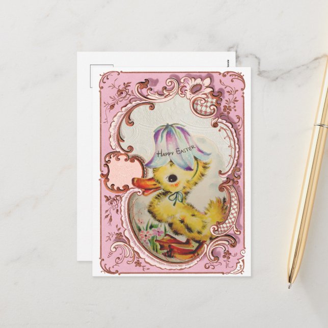 Carte de vacances Pâques mignonne (Devant/Arrière en situation)