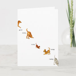 Carte de vacances Paw Rump Rump