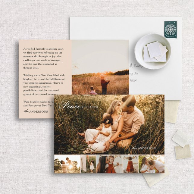 Carte de vacances Peace on Earth Classic Multi-Pho (Créateur téléchargé)