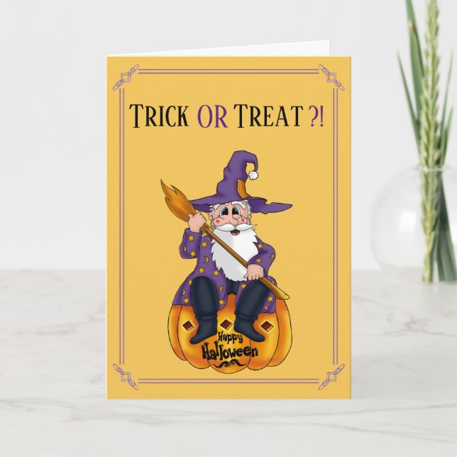 Carte de vacances père Noël Halloween (Devant)