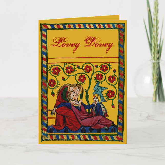 Carte de vacances personnalisable Lovey Dovey (Devant)