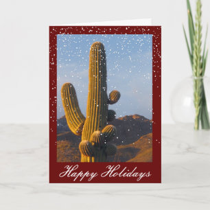 Carte de vacances personnalisable Saguaro Cactus S