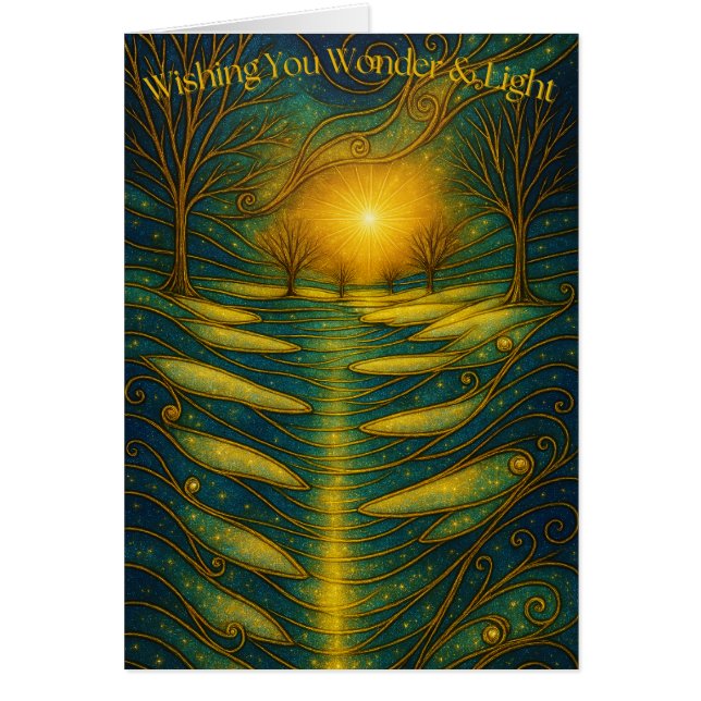 Carte de vacances personnalisable Wonder & Light S (Devant)