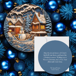 Carte de vacances personnalisée de Noël Christian