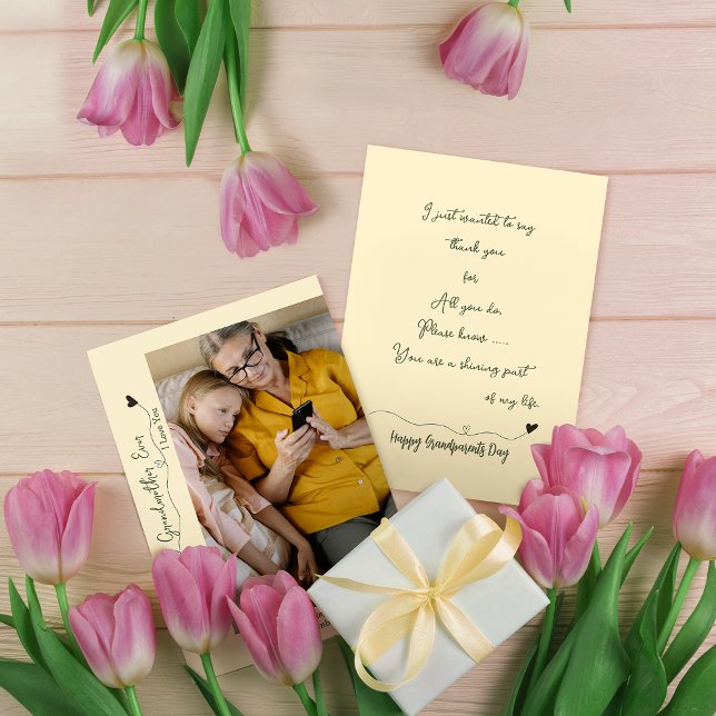 Carte de vacances personnalisée Meilleure grand-mè (Créateur téléchargé)