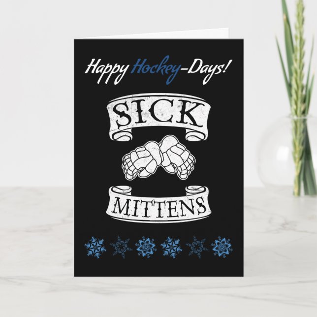 Carte de vacances personnalisée Sick Mittens (Devant)
