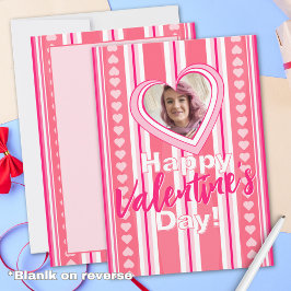 Carte de vacances personnalisée Valentine Day Stri