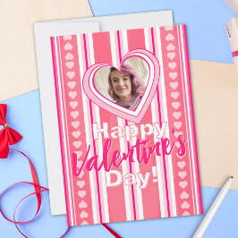 Carte de vacances personnalisée Valentine Day Stri