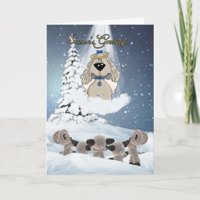 Carte de vacances Pet Groomer - Bonnes Fêtes (Devant)