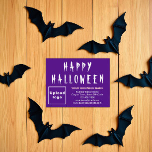 Carte de vacances petit violet d'Halloween d'affai