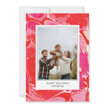 Carte de vacances photo avec bille joyeuse rouge