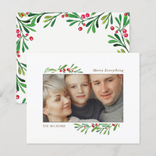 Carte de vacances photo botanique Budget Mistletoe
