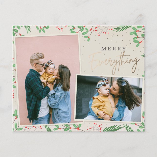 Carte de vacances photo Budget Gold Merry Everythi (Devant)