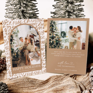 Carte de vacances photo, carte de Noël moderne