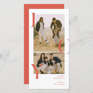 Carte de vacances photo collage Minimalism Joy 2