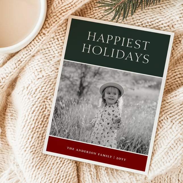 Carte de vacances photo Colorblock (Créateur téléchargé)