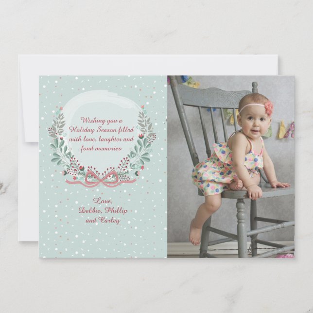 Carte de vacances photo de cadre d'hiver (Devant)